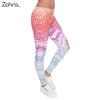 Zohra Brands Women Fashion Legging Aztec Round Ombre Printing leggins Slim High Waist  Leggings Woman Pants - nexusfitness