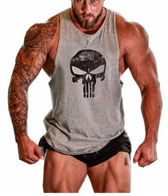 KOSMO MASA 2017 Skull Bodybuilding Fitness Stringer Men Tank Top Golds Gorilla Wear Vest Undershirt Tank Tops MC0117 - nexusfitness
