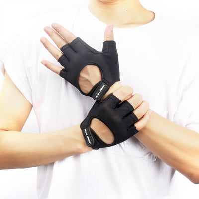 Sports Fitness Glove for Women Men Bodybuilding Weight Lifting Excise Gloves Hollow Breathable Anti Slip Gym Fingerless Glove - nexusfitness
