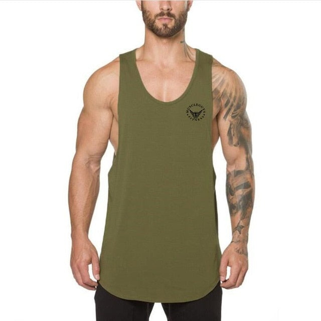 Men Muscle Tank Vest Summer Sports Fitness Gym Sleeveless Top T-shirt Tee