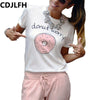 2018 Summer Leisure T Shirt Tops Cute Donuts Print Women's Tshirt Fashion Sexy O-neck Women T-shirts - nexusfitness
