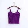 Slim Thin Sexy Velvet Women Short Tank Top 2018 Summer Fashion Casual Ladies Vest Camis Female Blusa Cropped Tops Camisole - nexusfitness