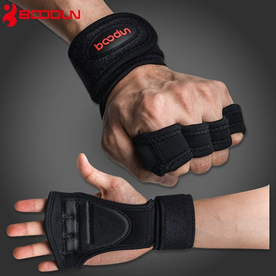 Boodun Weight Lifting Training Gloves Women Men Fitness Sports Body Building Gymnastics Grips Gym Hand Palm Protector Gloves - nexusfitness