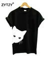 Cat looking out side Print Women tshirt Cotton Casual Funny t shirt For Lady Girl Top Tee Hipster Tumblr Drop Ship Z-1056 - nexusfitness