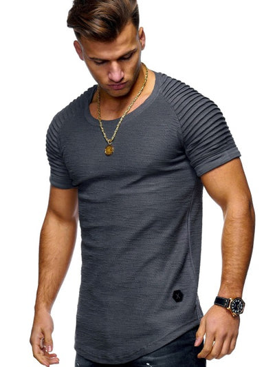 Men Bamboo Fiber T-Shirts 2018 Men's summer T-Shirts Tops Male Short Sleeve Cotton Tops tees bodybuilding Fold T-shirt man 3XL - nexusfitness