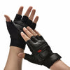 1Pair Men Black PU Leather Weight Lifting Gym Gloves - nexusfitness