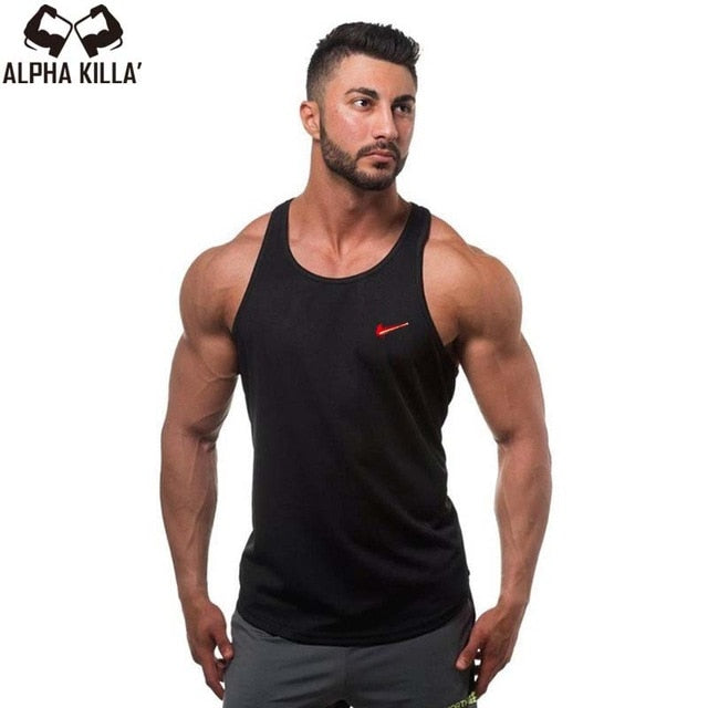 Muscle guys Brand Clothing Gym Tank Tops Mens Fitness cotton Clothes  Singlets Men Stringer Bodybuilding sleeveless Shirt