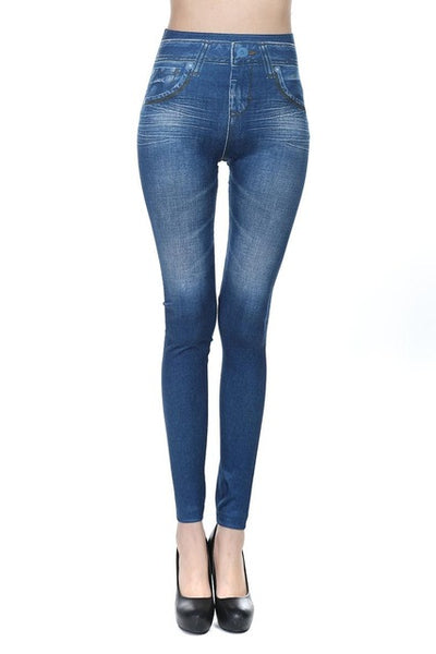 Hot Jeans for Women Denim Pants with Pocket Pull Cashmere Body Imitation Cowboy Slim Leggings Women Fitness Plus Size 2018 New - nexusfitness