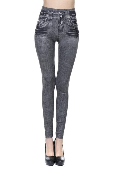 Hot Jeans for Women Denim Pants with Pocket Pull Cashmere Body Imitati -  nexusfitness